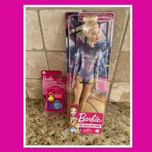 BARBIE DOLL RHYTHMIC GYMNAST NEW YOU CAN BE ANYTHING + 4 BARBIE PURSES NEW!